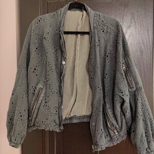 Free People Daisy Jane Bomber Jacket